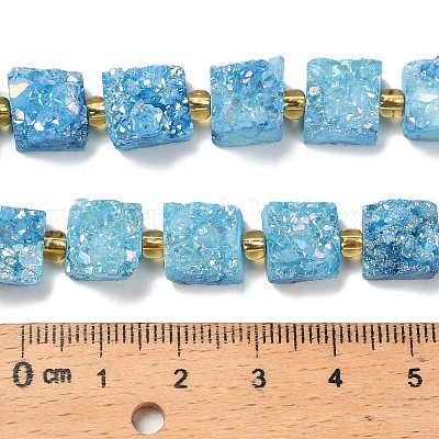 Гальванические натуральный druzy шарики агата стренг G-G289-01G-1