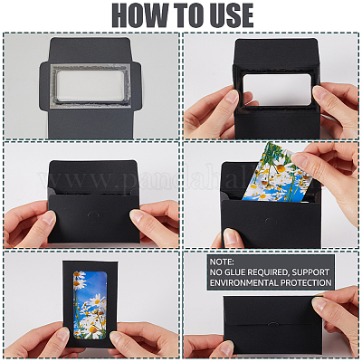 60 шт. 2-цветные прямоугольные бумажные мини-конверты для подарочных карт с полым видимым окошком CON-CP0001-005-1