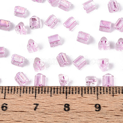 Прозрачные внутри цветные стеклянные бусины SEED-T007-13C-1