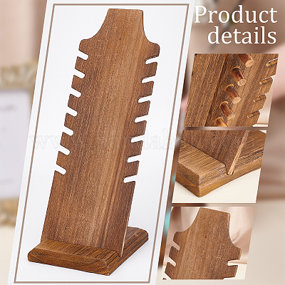 Деревянная доска для демонстрации ожерелья с наклоном назад&nbsp;NDIS-WH0016-04B-01-1