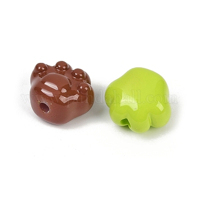 Непрозрачные и окрашенные распылением акриловые бусины OACR-G048-03-1