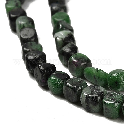 Натуральный рубин в цоизита бусин пряди G-P497-01E-51-1