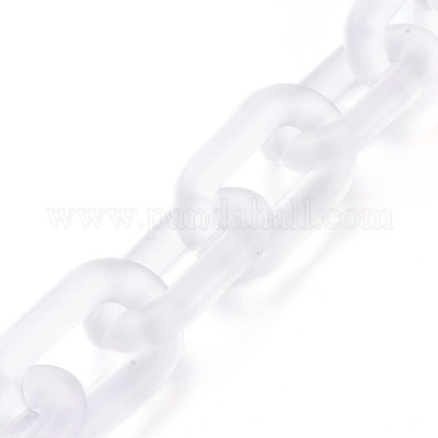 Прозрачные акриловые кабельные цепи ручной работы AJEW-JB00575-08-1