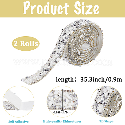 Отделка стразами из смолы и бисером DIY-WH20050-05C-1