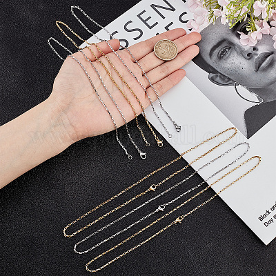 Унисекс 304 нержавеющая сталь цепочка ожерелья STAS-UN0013-22-1