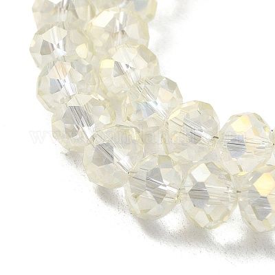 Стеклянные бусины с гальваническим покрытием  EGLA-D020-8x5mm-70-1