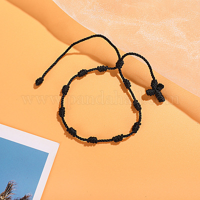 Браслеты из переплетенных бусин из нейлонового шнура WG2C716-01-1