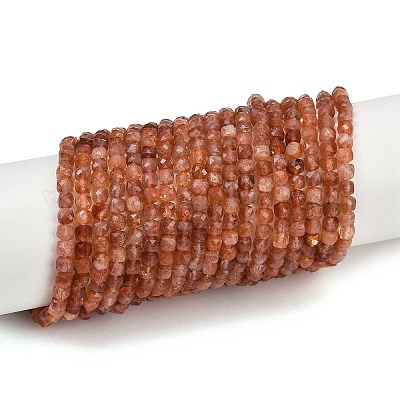 Натуральный Sunstone бисер пряди G-L537-016B-1