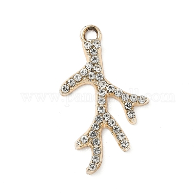 Подвески из сплава и страза PALLOY-P313-01B-G-1