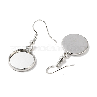 Железные крючки для сережек с покрытием стойки EJEW-D091-01C-P-1