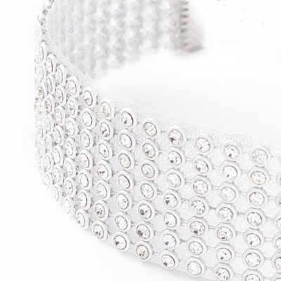 Однорядное колье-чокер с кристаллами и стразами NJEW-F289-01B-P-1