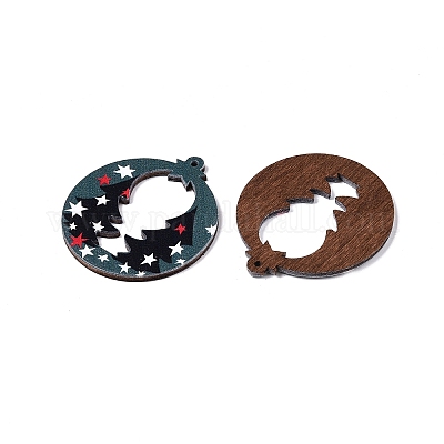 Подвески из дерева тополя с принтом FIND-N005-74Q-1