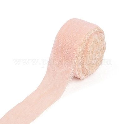 Плоская бархатная лента с потертой бахромой длиной 3 ярд. OCOR-XCP0002-66-1