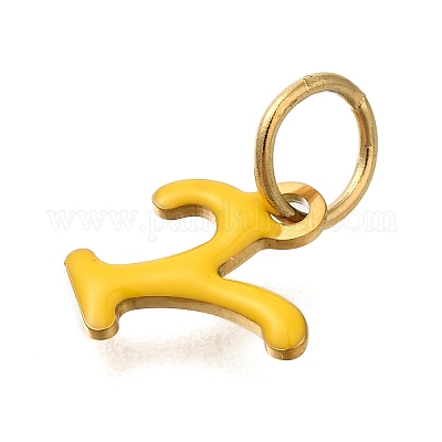 Ионное покрытие(ip) 304 нержавеющая сталь эмаль алфавит подвески STAS-F308-02G-Y-1