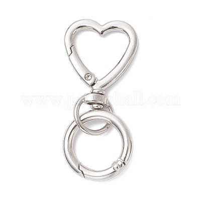 Застежки-крючки в форме сердца из цинкового сплава KEYC-JKC01440-1