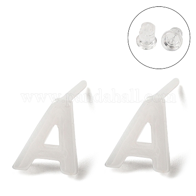 Гипоаллергенные серьги-гвоздики из биокерамики с цирконием и керамикой EJEW-F340-04A-1