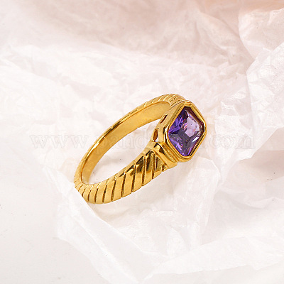 Кольца из нержавеющей стали 304 с паве из кубического циркония для женщин FS-WGAA4E7-18-1