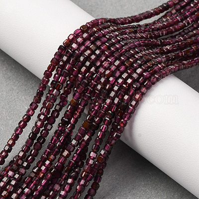 Гранат природный бисер нитей G-RM241221-K4-1