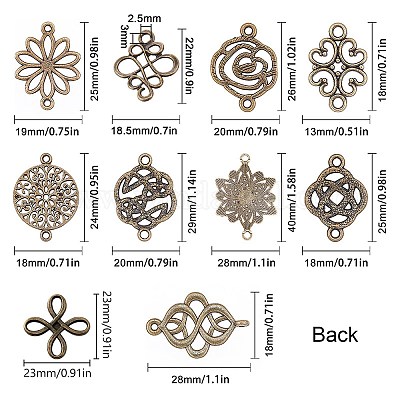Соединительные элементы в тибетском стиле&nbsp;TIBE-SC0001-09AB-NF-1