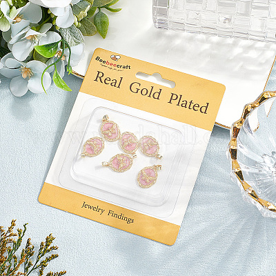 Кулоны с эмалью из латуни KK-BBC0020-53-1