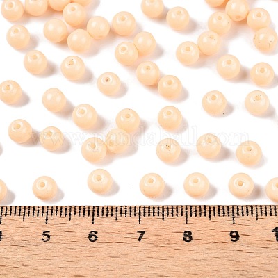 Непрозрачная выпечка окрашены стеклянные бусины DGLA-T004-02D-1