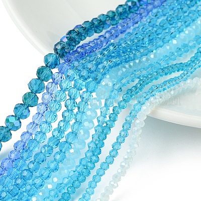 Стеклянные бусины с гальваническим покрытием  EGLA-FS0001-42A-1