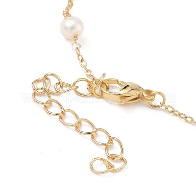 Браслет-цепочка из натурального жемчуга BJEW-JB09447-1