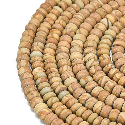 Натуральное дерево каменным кружевом бисер нитей G-P575-A40-6x4mm-1