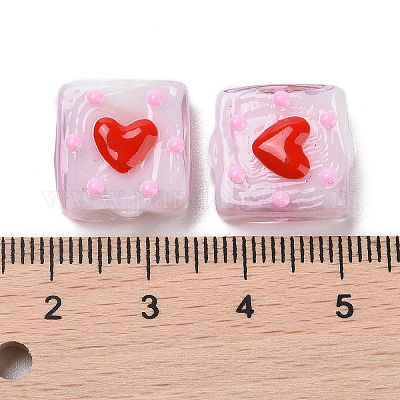 День святого Валентина нити эмалевых бусин ручной работы лэмпворк LAMP-A001-D-1