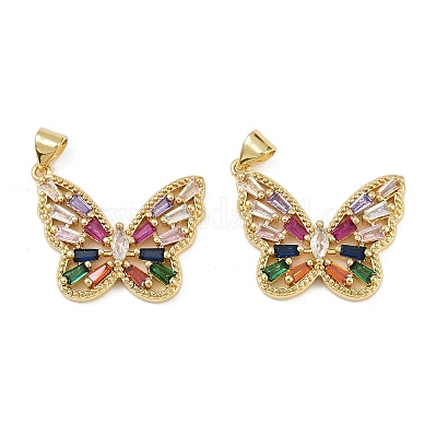 Латунные микро проложить кубического циркония подвески KK-C109-09A-G-1