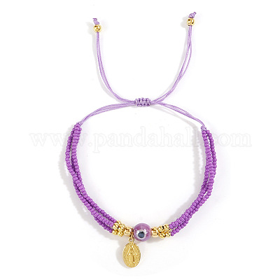 Браслеты из плетеных стеклянных бусин в стиле бохо IF4876-5-1