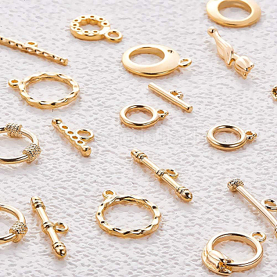 Латуни Переключить застежками KK-BC0004-32G-1