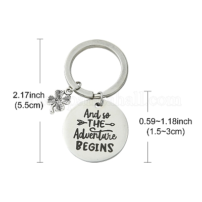 Брелок из нержавеющей стали 201 и эмалированного сплава KEYC-YW00103-01-1