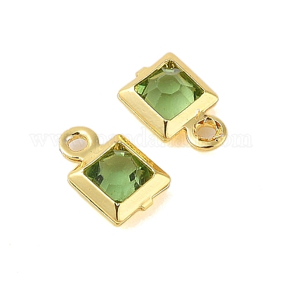 Стеклянные подвески из латуни с покрытием стойки KK-S385-02G-04-1