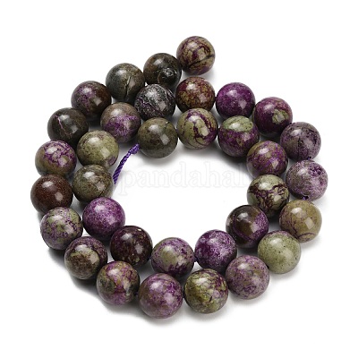 Натуральные нити атлантиситовых бусин из стихтита G-Z110-C06-12mm-1