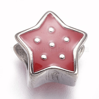 Европейские бусины из нержавеющей стали 304 STAS-F195-111P-1