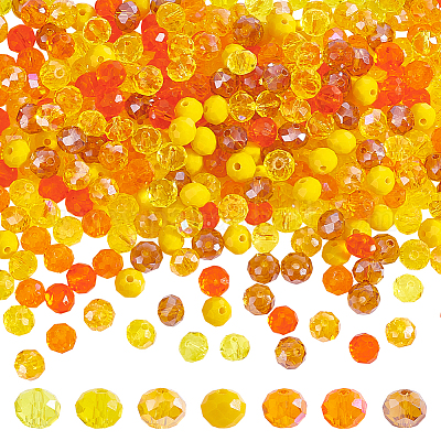 7 нити 7 стилей гальванизированные прозрачные и непрозрачные однотонные стеклянные бусины EGLA-HY0001-03A-1