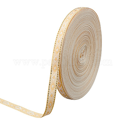 Жаккардовые ленты из полиэстера с ромбами OCOR-WH0078-128B-1
