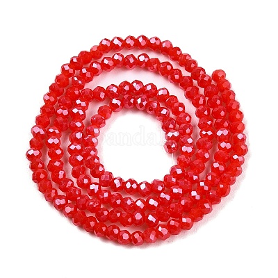 Стеклянные бусины с гальваническим покрытием  EGLA-A044-P1mm-A22-1