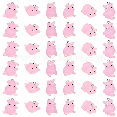 36 шт. 6 стиля светящиеся полупрозрачные подвески из смолы RESI-SZ0003-30-1