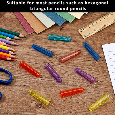 12 комплект пластиковых колпачков для карандашей DIY-FH0008-02-1