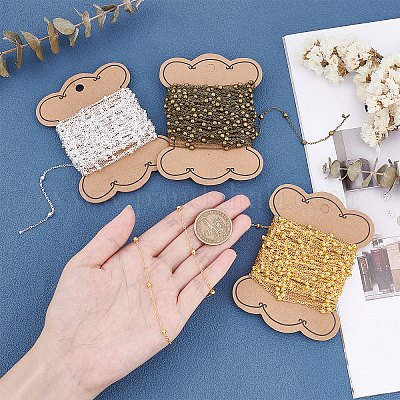 10м 3-х цветные латунные плоские овальные кабельные цепи CHC-PH0001-15-1