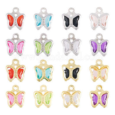 60шт 2 цвета стеклянные подвески KK-TA0001-99-1