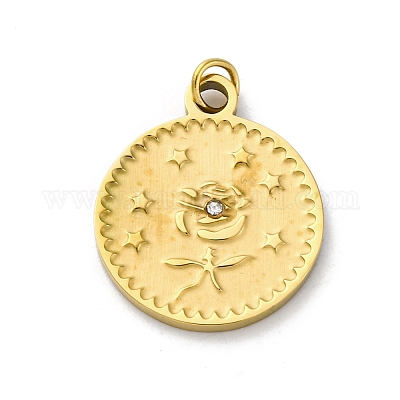 Подвески из нержавеющей стали 304 с кристаллами и стразами STAS-E550-17G-1