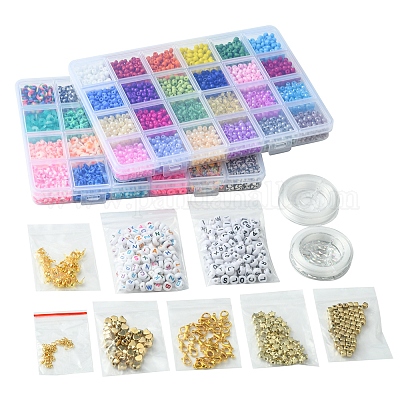 Наборы для изготовления браслетов из стеклянных семян DIY-FS0007-07-1