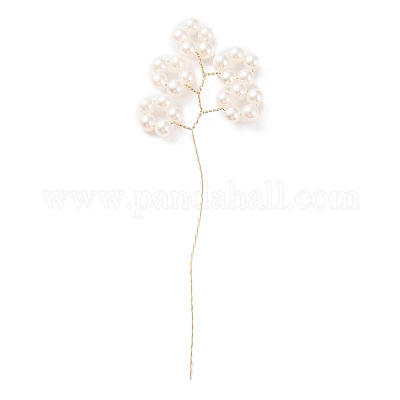 Подвеска из бисера из искусственного жемчуга ABS GLAA-K060-04G-1