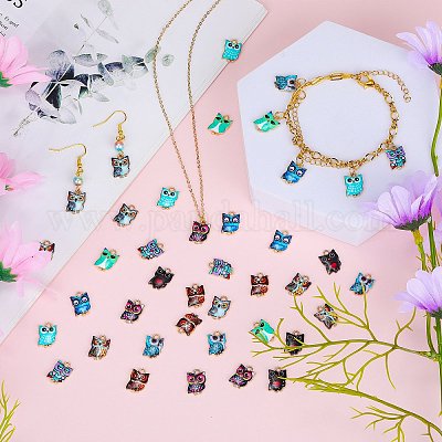 Подвески из сплава с принтом 40 цветов FIND-SZ0003-40-1