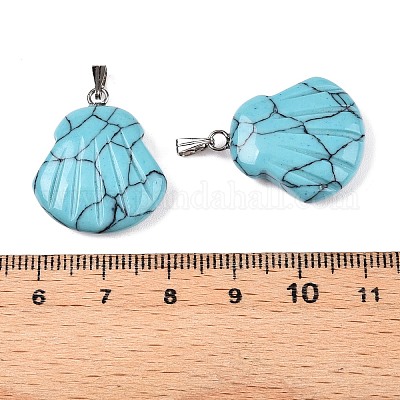 Синтетические бирюзовые подвески G-T138-208F-1
