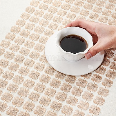 Chemin de table en polyester pour table à manger&nbsp;DJEW-FG0001-04-1