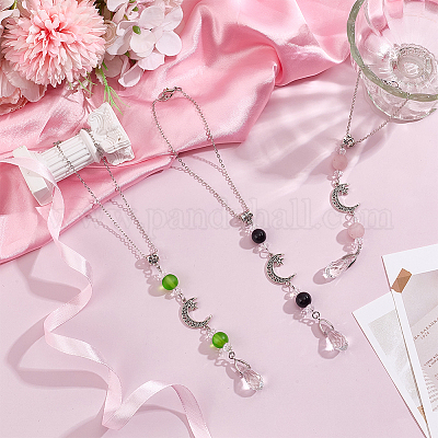 3 шт. подвесные украшения из стеклянного сплава HJEW-DR00165-1